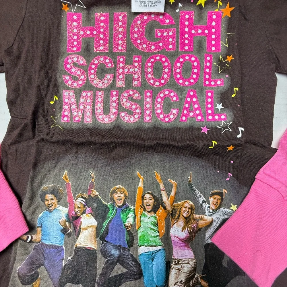 Disney High School Musical Youth Girls Size Small‎ Brown 2006 Teen Movie Graphic
